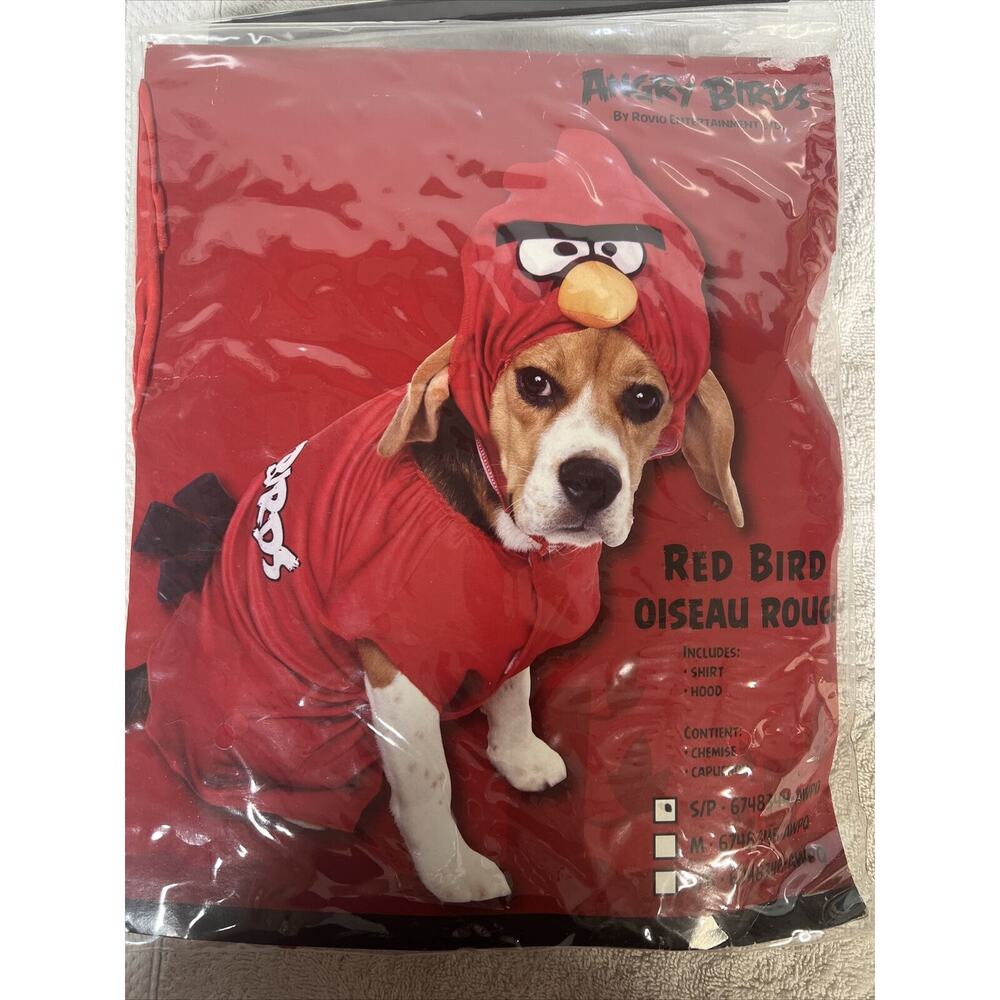 Angry Birds Red Small Dog Halloween Costume, Back Measures 11-14”, Neck 14-16”